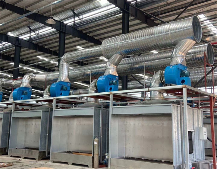 噴漆房通風管道安裝  噴漆房排煙管道工程 安裝噴漆房排廢氣管道