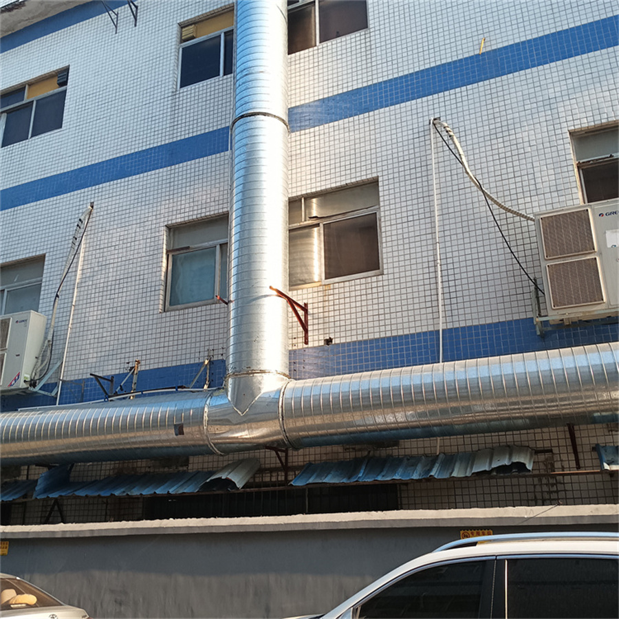 坪山通風管道安裝廠家承接五金制品廠車間排煙管道安裝工程 車間廢氣處理