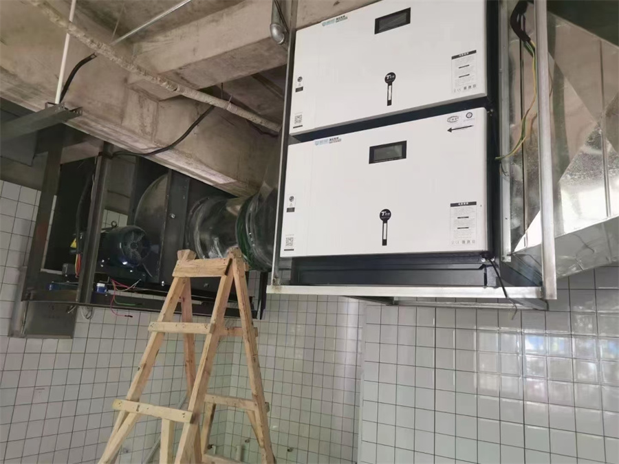 6000風量油煙凈化器安裝 餐館凈化器安裝工程 食堂油煙凈化設備安裝