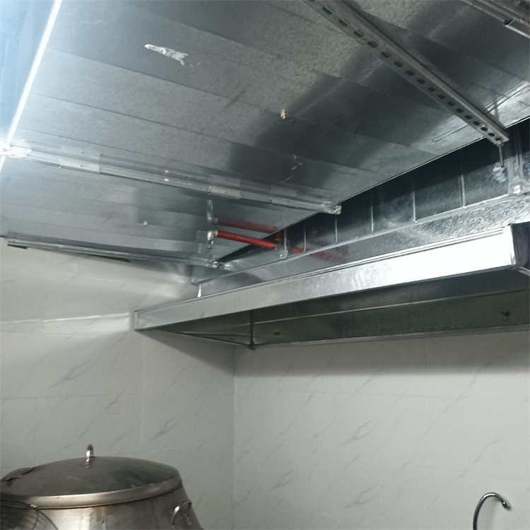 光明飯店排油煙管道安裝 公明飯店廚房排煙管定制 公明飯店油煙凈化器安裝