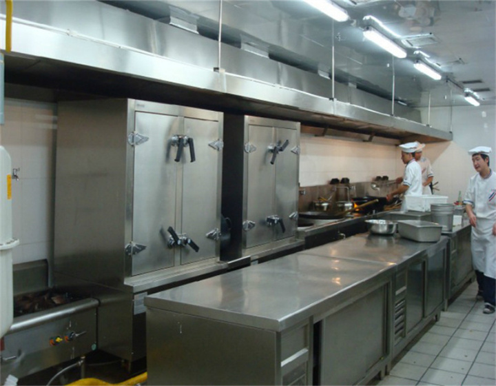 石巖飯店排煙管道安裝工程 石巖不銹鋼油煙罩安裝 石巖廚房油煙凈化器安裝