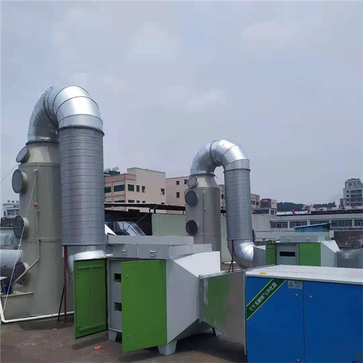 電子廠排煙管道安裝 噴淋塔環保設備處理廢氣 車間排煙管道環保工程