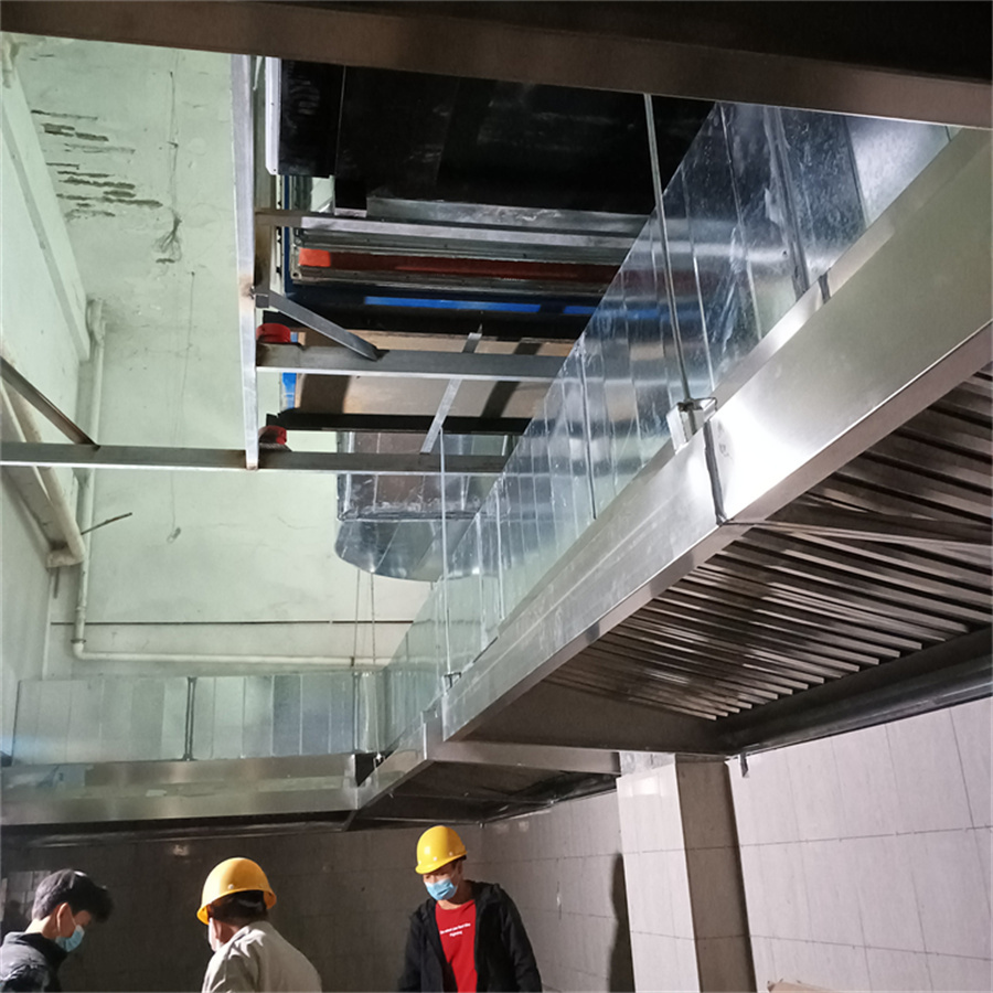 大型酒樓廚房油煙管道安裝工程 寶安酒樓廚房排煙管道安裝公司