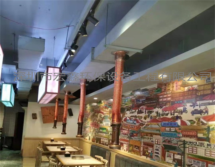 烤肉店排煙管道安裝工程 韓國烤肉店排煙管道安裝 烤肉店上排煙管道安裝工程