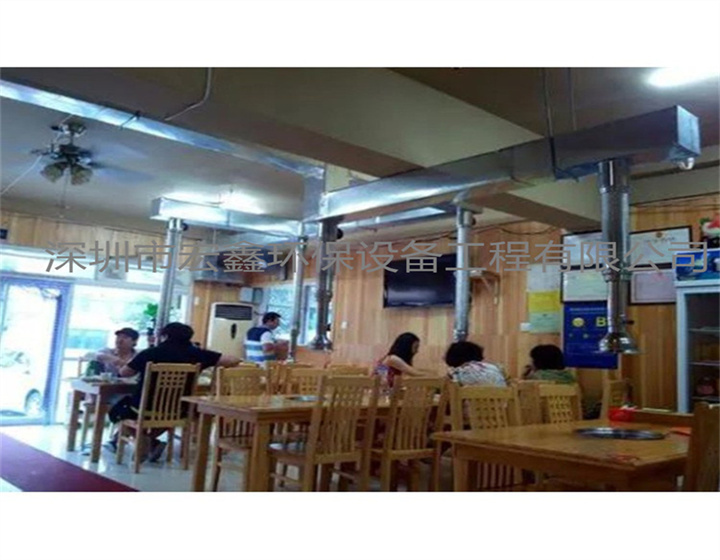 南山烤肉店排油煙管道安裝工程 韓國烤肉店油煙管道安裝 前海烤肉店油煙管道